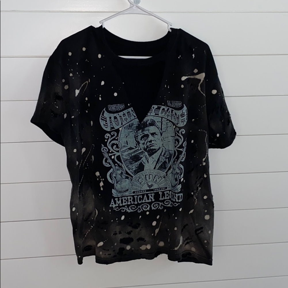 Distressed Johnny Cash Tee